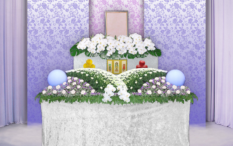 選べる花祭壇（想）ブルー